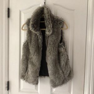 Zara Faux Fur Vest with Collar